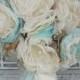 Burlap Bouquet Ivory And Robbins Egg Blue By Burlap And Bling Design Studio