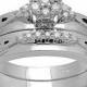 FINE JEWELRY 1/5 CT. T.W. Diamond Wedding Ring Set Sterling Silver