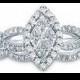 FINE JEWELRY 3/4 CT. T.W. Diamond 14K White Gold Marquise-Style Bridal Ring Set