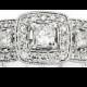 FINE JEWELRY Certified 1 CT. T.W. Diamond 14K White Gold 3-Stone Bridal Ring