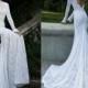 White Vintage Lace Bateau Ribbon Backless Mermaid Berta Bridal Winter Long Sleeve Wedding Dresses Wedding Gowns Pretty Bridal Wedding Dress, $140.99 