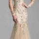 Janique W321 Champagne 2014 Long Sleeve Mother of the Bride Dresses Sheer High Neck Lace Applique Beads Mermaid Prom Evening Formal Gowns, $106.81 
