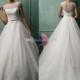 AmeliaSposa 2014 Collection Wedding Dresses Illusion Jewel Neck And Backless Button Wedding Dress Tulle/Applique A-line Ruffles Bridal Gowns, $123.75 