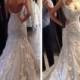 2015 Spring Wedding Dresses Spaghetti Backless Applique Chapel Train Garden Lace Sheer Vestido De Novia Bridal Dresses Ball Gowns Custom, $133.04 