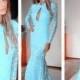 New 2015 High Neck Lace Mermaid Long Sleeve Formal Evening Dresses China Style Bridal Wedding Party Gowns Real Image, $100.79 