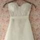 Wedding Dress Bohemian Romantic Long Bustier wedding gown Chiffon Vintage Lace- White Ready to Ship