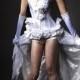 Custom size white and iridescent Burlesque corset prom dress Made to Order S-XL