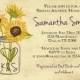 Bridal Shower Invitation,Rustic Sunflowers,Vintage Mason Jar Invitation,Gray, Brown, Mason Jar, Sunflower, Wedding Shower - Item 1168