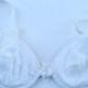 Vintage White Eyelet Bra Size 34B Underwire Brassiere Padded Undergarment Underwear Foundation Lingerie Intimate Villacollezione