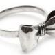 Silver Bow Ring Sterling Engagement Womens Rings Antique Jewelry