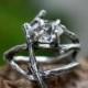 Herkimer diamond ring,statement ring,raw crystal quartz,engagement ring,gemstone ring,branch,twig,alternative ring,rough stone ring.