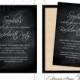Chalkboard Editable Bachelorette Party Invitation: 4 x 6 - Instant Download