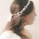 Baby's breath flower crown, Rustic wedding hair accessories, Wreath, Bridal headpiece, Floral headband, Ivory - WISP