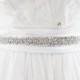 CHLOE - Scattered Rhinestone Beaded Bridal Sash, Wedding Belt