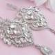 Victorian Crystal Bridal Earrings -  Crystal Wedding Jewelry