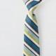 Boys Tie - Blue and Green Stripes - Childs Necktie