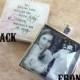 Double Sided Custom Photo Wedding Bouquet Charm Custom Picture Wedding Charm Heaven Poem on Back In Memory Picture Necklace Key Chain