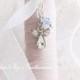 Crystal Guardian Angel Bouquet Charm, Crystal Angel Wedding Keepsake