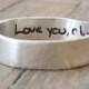Personalized Ring - ACTUAL Handwriting Jewelry - Engraved Silver Wedding Band - Memorial Jewelry