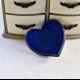 ceramic heart dish ring bowl ring bearer bowl wedding ring bowl home decor gift cobalt sapphire indigo blue handmade stoneware pottery