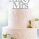 Glitter Mr & Mrs Cake Topper – Custom Wedding Cake Topper Available in 6 Glitter Options