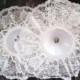 REDUCED PRICE/// Two  lace bouquet holders to make your own bridal bouquet, 11 inch, wedding, pale ivory, New Store Stock