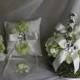 SALE green flower girl basket,ring bearer pillow,floral crown, and boutonniere sold as a set for destination wedding