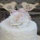 Wedding Cake Topper Love Birds Personalized Rustic Shabby Chic