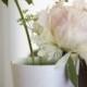6 Wedding ceremony aisle flower vases, flower pot, white wedding aisle decoration Doey's church pew clip - pew marker, flower vase, pew cone