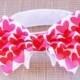 Dog or Cat Bow Tie: Red and Pink Valentine Hearts