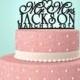 Personalized Custom Mr & Mrs Wedding Cake Topper with YOUR Last Name and date