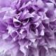 Lilac ... 1 tissue paper pom // diy // wedding decorations // paper flowers // aisle marker // birthday party