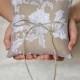 Mary - 6x6" Wedding ring pillow - Wedding ring bearer - Ring pillow bearer - Burlap ring pillow