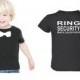 Personalized Ring security shirt Ring Bearer shirt tshirt bowtie tee wedding attire