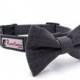 Charcoal Grey Dog Collar Made from Suiting Fabric (Dog Collar Only - Matching Bow Tie Available Separately)