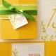 SAMPLE - Yellow and Green Baptisia Floral Gate Fold Wedding Invitation