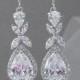 Crystal Bridal earrings  Rose Gold Wedding jewelry Swarovski Crystal Wedding earrings Bridal jewelry, Amielynn Earrings
