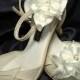 Satin Organza shoe clips Set of 2 Flowers