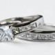 cz ring, cz wedding ring, cz engagement ring, wedding ring set, ring set, cz wedding set, sterling silver, size 5 6 7 8 9 10 - MC110301R