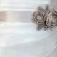 Handcrafted Fabric Champagne, Khaki, Taupe, Sand Color Wedding dress Sash Belt