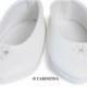 White Leather Dolls Shoes fits 18" American Girl size Dolls