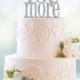 Glitter Script Love You More Cake Topper – Custom Wedding Cake Topper Available in 17 Glitter Options