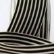 BLACK & IVORY Striped Grosgrain Ribbon 1.5" wide by the yard Weddings, Gift Wrap, Invitations, Bouquets