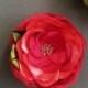 Poetic Red Rose Large Flower brooch corsage pin Flower for dress sash clutch Prom Wedding Handmade Flower
