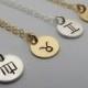 Gold or Silver Zodiac Necklace, Zodiac Signs Necklace,Personalized Zodiac Necklace, Bridesmaids Necklaces, Personalized Gift, Jewelry Gift