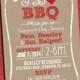Printable Rustic "I Do" BBQ Barbecue Couples/Coed Wedding Shower or Engagement party Invitation with Kraft Background paper
