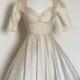Champagne Silk Dupion Bustier Wedding Dress with Circle Skirt - Made by Dig For Victory