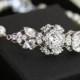 Pearl Bracelet Wedding Jewelry Pearl Bridal Bracelet Swarovski Crystal Bracelet Vintage style Art Deco Bridal Jewelry  KATRINA PEARL