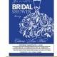 Bridal Shower Invitation, Royal Blue, Swirly Unique Wedding Gown - 5x7 vintage style unique invitation Printable Design or Printed Option.