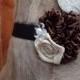 Brown & Ivory Fabric Flower Dog Collar Accessory for Cats and Dogs - Great Wedding Accessory for your pet!
